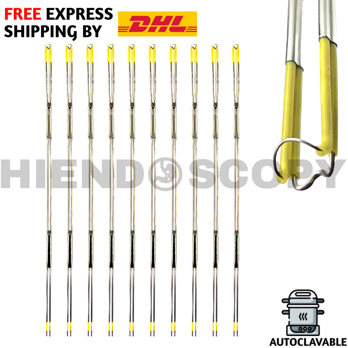 Storz 27040GP1 Compatible TURP Bipolar Double Stem Cutting Electrode Loop Urology Pack of 10pcs